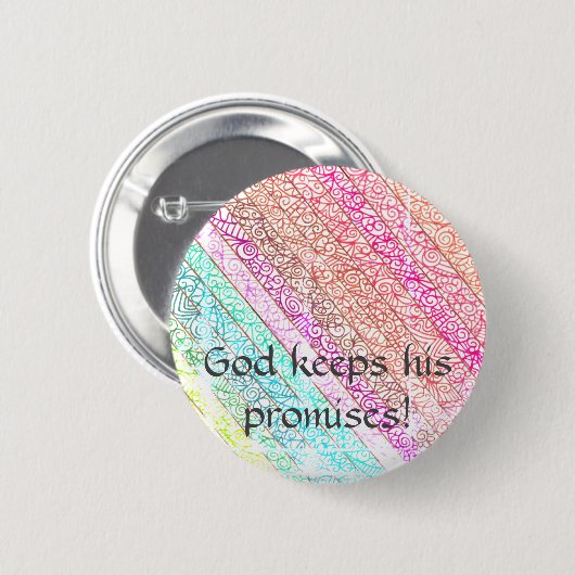 "God Keeps His Versprechen!" Rainbow Button (Vorne & Hinten)