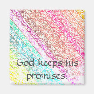"God Keeps His Versprechen!" Rainbow Magnet