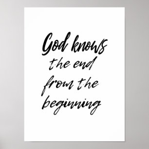 God knows the end - poster