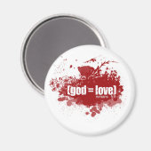 GOD = LIEBE-Magnet Magnet (Vorderseite/Rückseite)