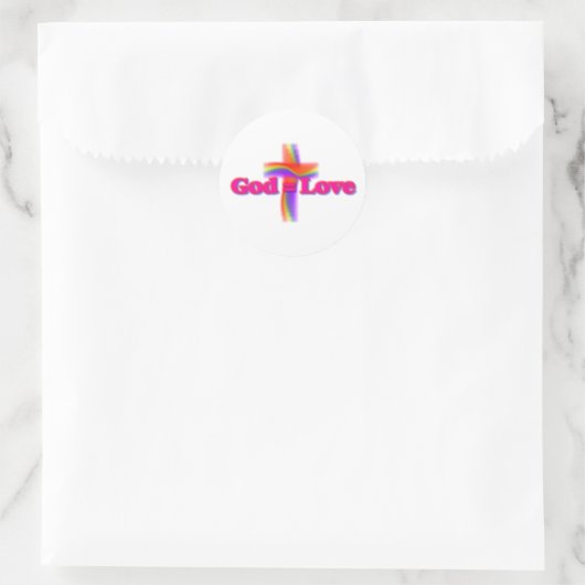 God=Liebe Rainbow Sticker (Tasche)