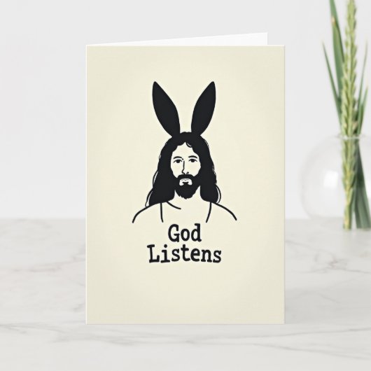 God Listens Thoughtful Card Karte (Vorderseite)