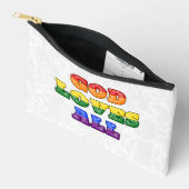 "God Loves All" Gay/LGBTQIA+/Queer Christian Pride Zubehörtasche (Offen)