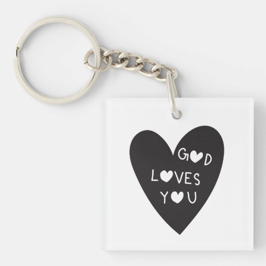 God loves you schlüsselanhänger (Vorderseite)