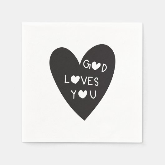God loves you serviette (Vorderseite)