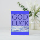 GOD LUCK POSTKARTE (Stehend Vorderseite)