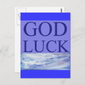 GOD LUCK POSTKARTE (Vorne/Hinten)