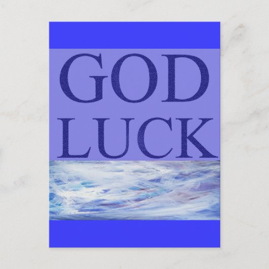 GOD LUCK POSTKARTE (Vorderseite)