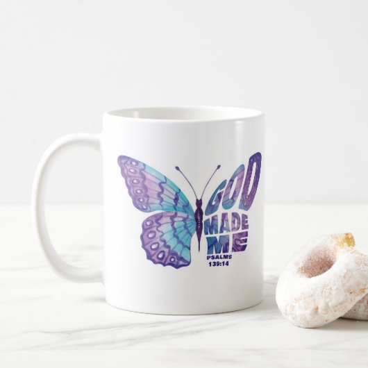 GOD Made Me Psalms 139:14 Frauen und Mädchen Chris Kaffeetasse (Mit Donut)