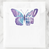 GOD Made Me Psalms 139:14 Frauen und Mädchen Chris Rechteckiger Aufkleber (Tasche)