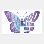 GOD Made Me Psalms 139:14 Frauen und Mädchen Chris Rechteckiger Aufkleber (Vorderseite)