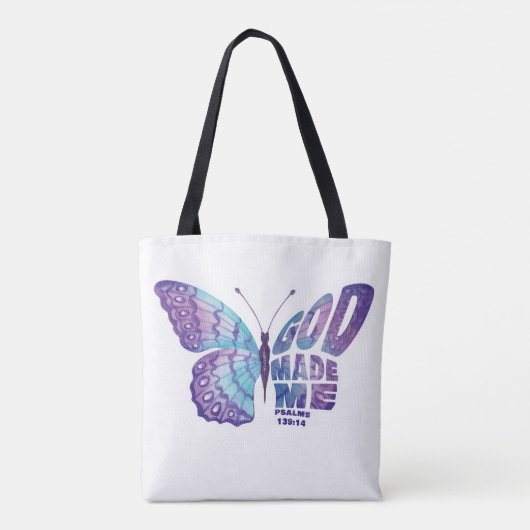 GOD Made Me Psalms 139:14 Frauen und Mädchen Chris Tasche (Rückseite)