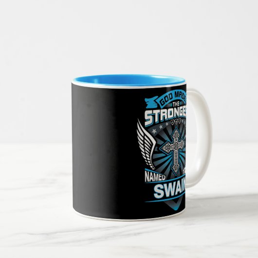 God Made The Strongest And Named Them Swain Zweifarbige Tasse (VorderseiteRechts)