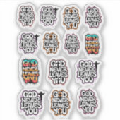 "God Never Leaves You" Christian Temporary Tattoos Aufkleber (Vorderseite)