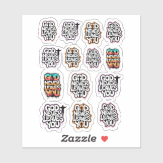 "God Never Leaves You" Christian Temporary Tattoos Aufkleber