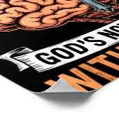 God Not Done Brain Tumor Jesus Christian Bible Bra Poster (Ecke)