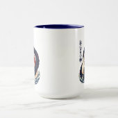 God of Onigiri Oni Samurai Japanese Rice Ball Wave Tasse (Zentrum)