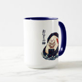God of Onigiri Oni Samurai Japanese Rice Ball Wave Tasse (VorderseiteRechts)