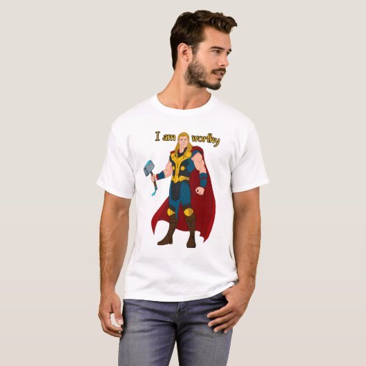 God of Thunder Power Design with Lightning Bolt T-Shirt (Vorne ganz)