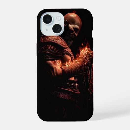 God of War Kratos iPhone 15 Hülle (Rückseite)