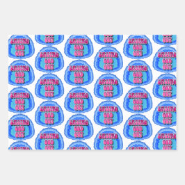 GOD-Out-Geode 12 Step OM Erholung Slogan Geschenkpapier Set