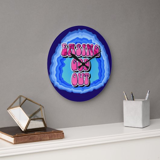 GOD-Out-Geode 12 Step OM Erholung Slogan Große Wanduhr (Büro)