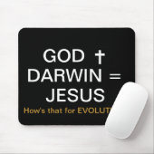 GOD PLUS DARWIN = JESUS MOUSEPAD (Mit Mouse)