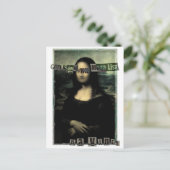 GOD_RETTEN_THE_MONA_LISA POSTKARTE (Stehend Vorderseite)
