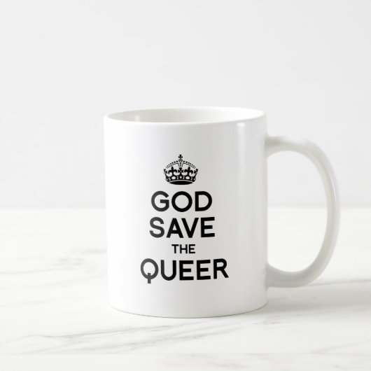 GOD RETTETE DIE QUEE -.pnng Kaffeetasse (Rechts)