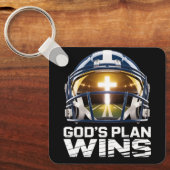 God’s Plan Football Helmet Keychain Schlüsselanhänger (Vorderseite)