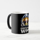God’s Plan Football Helmet Morphing Mug Verwandlungstasse (Vorderseite Links)