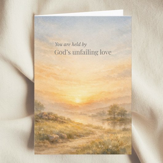 God’s Unfailing Love Christian Encouragement Karte