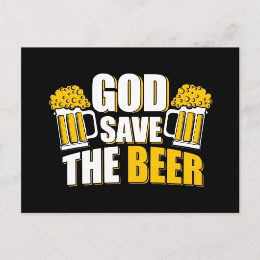 God Save the Beer Postkarte (Vorderseite)