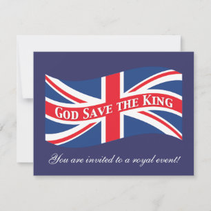God Save the King mit Union Jack Einladung