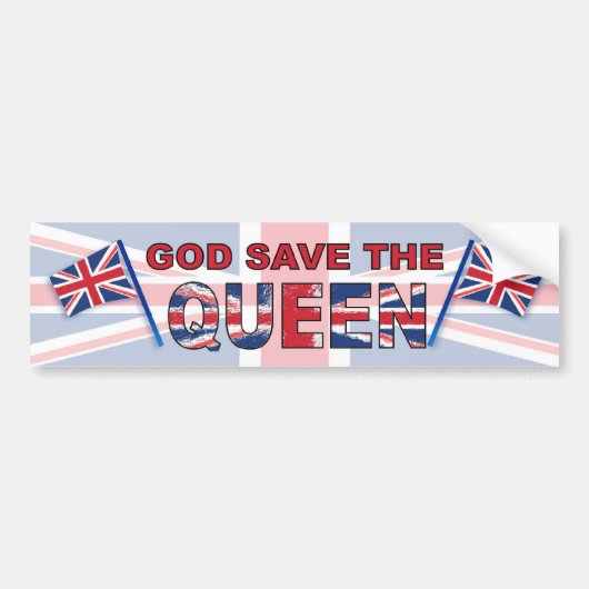 God Save the Queen Autoaufkleber (Vorne)
