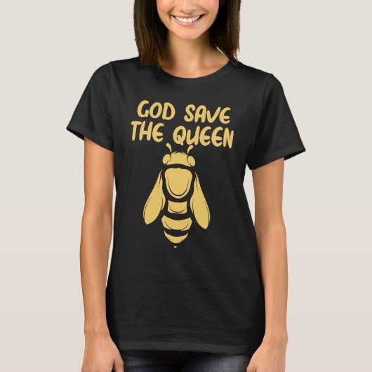 God Save The Queen  Beekeeping Environmentalist Be T-Shirt (Vorderseite)