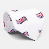 God Save the Queen mit Gewerkschafts-Jack Krawatte (Gerollt)