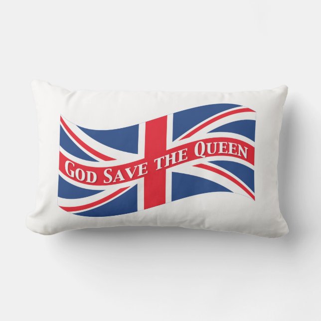 God Save the Queen mit Gewerkschafts-Jack Lendenkissen (Vorderseite)