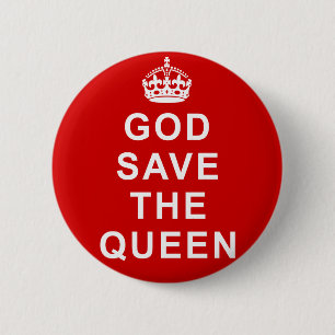 God Save the Queen T-Shirts, Taschen, Geschenke Button