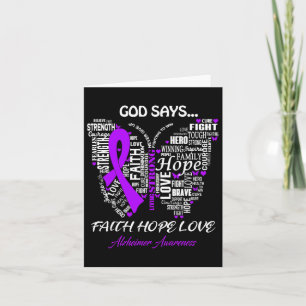 God Say Faith Hope Liebe Heimerheimer Awareness Gi Karte