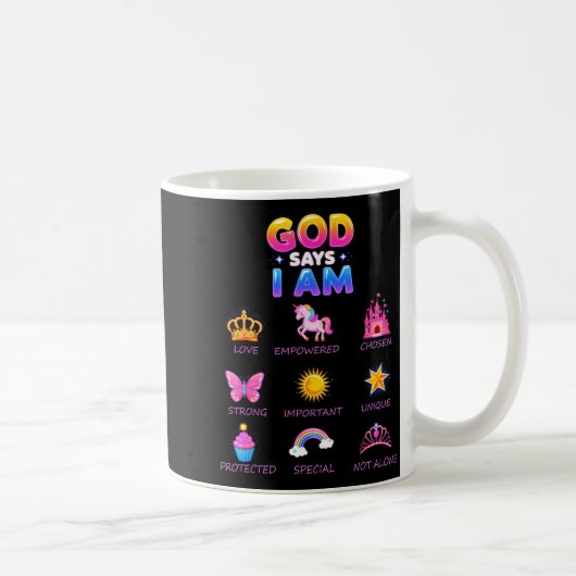 God Say I Am Princess Cute Jesus Teen Girl Toddler Kaffeetasse (Rechts)
