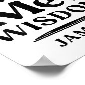 God Says Ask Me For Wisdom James 1 5 Christian (on Poster (Ecke)