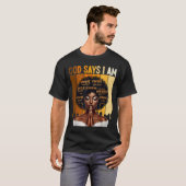 God Says I Am Black History Melanin African Girl W T-Shirt (Vorne ganz)