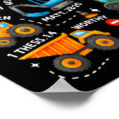 God Says I Am Christian Bible Verses Boys Construc Poster (Ecke)