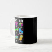 God Says I Am Christian Men Women Kids Retro 80's Kaffeetasse (Vorderseite Links)