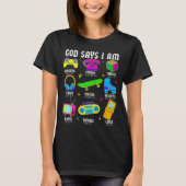 God Says I Am Christian Men Women Kids Retro 80's T-Shirt (Vorderseite)