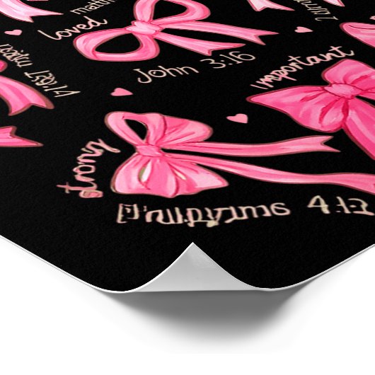 God Says I Am Coquette Bow Coquette Bow Fall Valen Poster (Ecke)