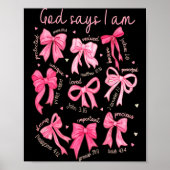 God Says I Am Coquette Bow Coquette Bow Fall Valen Poster (Vorne)
