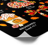 God Says I Am Fall Vibes Autumn Christian Women Me Poster (Ecke)