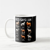God Says I Am Horse Christian Girl Teen Boy Bible Kaffeetasse (Links)